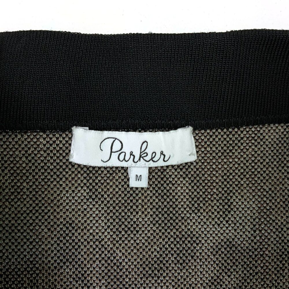 Parker Kenna Mini Skater Knit Mix Media Animal Print Skirt Sz M - Picture 4 of 16